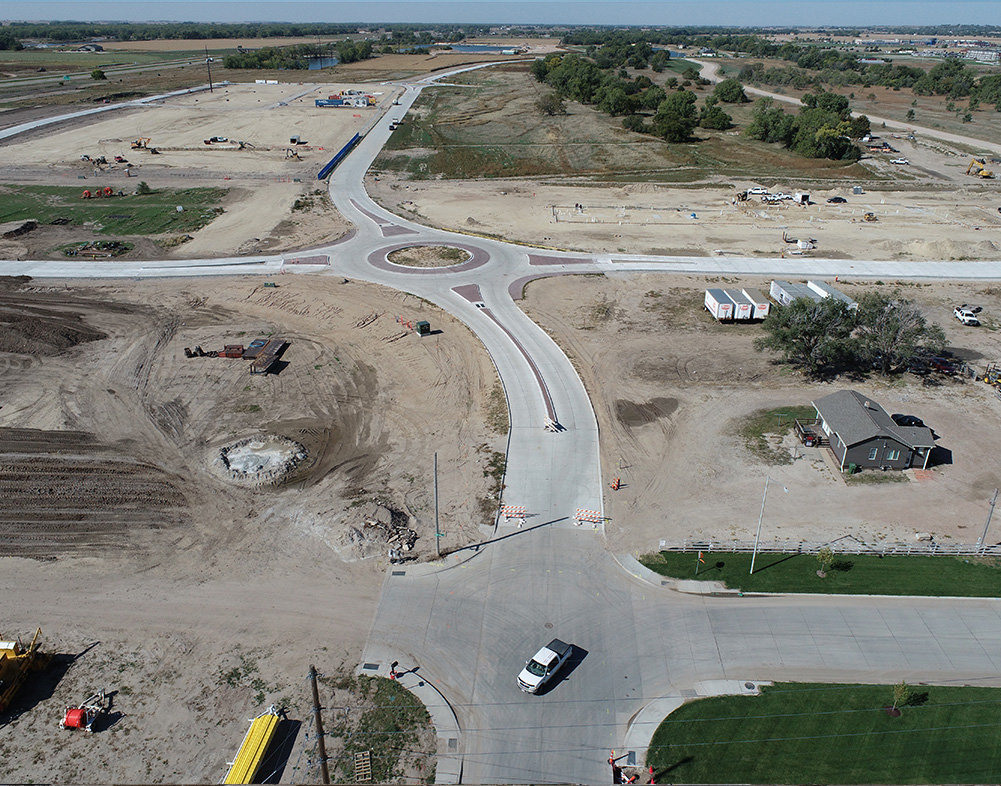 roundabout under construction